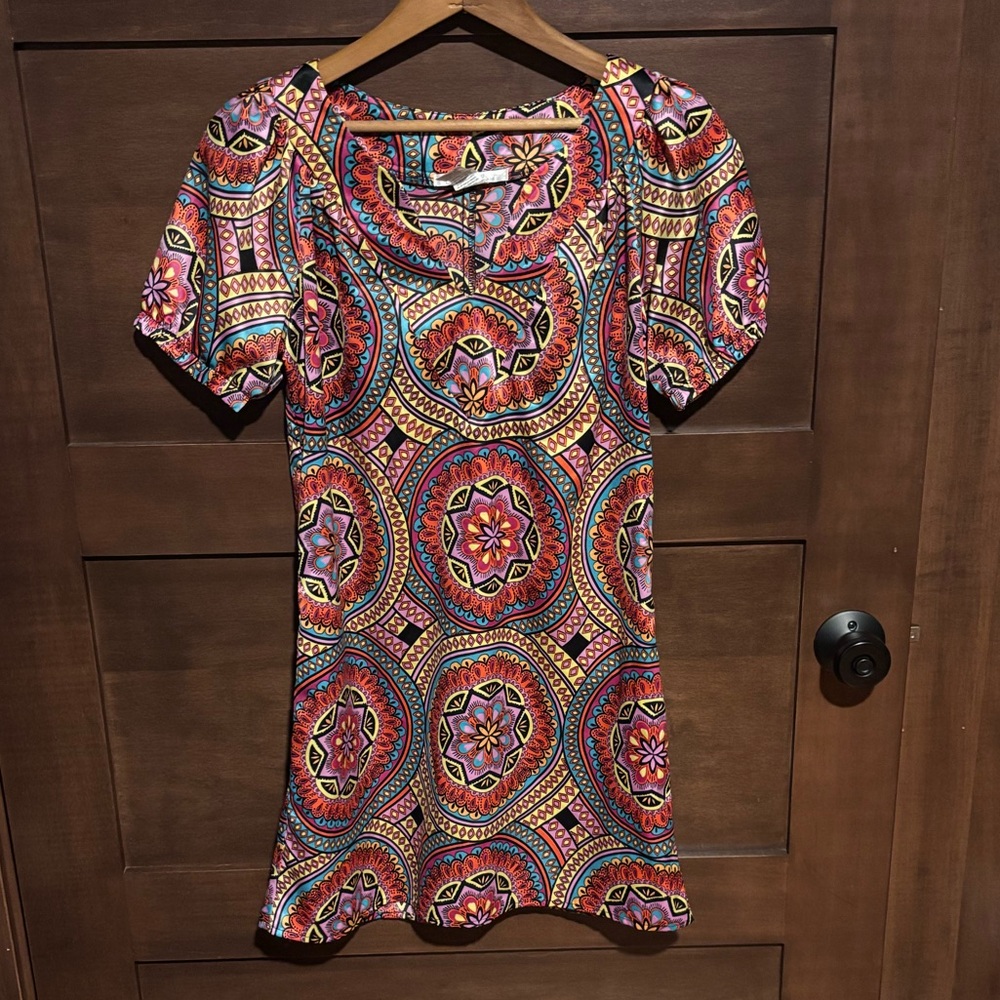 Charlotte Russe Multicolor Geometric Mini Dress